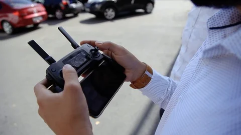 Remote control drone quadracopter Stock Footage 120945321