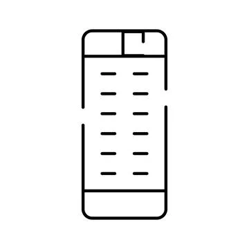 Remote control electronic device icon line art illustration Stock Illustration