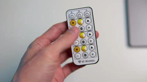 Remote control of the equipment in your hands Stock Footage 238074375