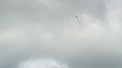 Remote control glider airplane performing aerobatic maneuvers Stock Footage 336795024
