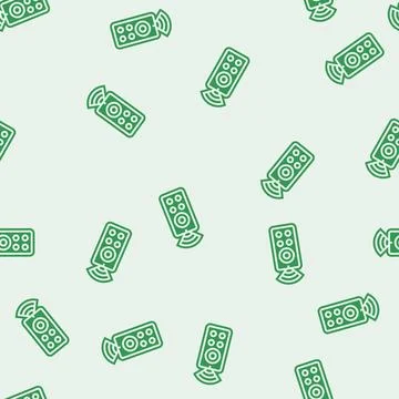 Remote control glyph seamless pattern Illustrazione stock