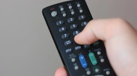 Remote Control in Hand Stock Footage 43969537