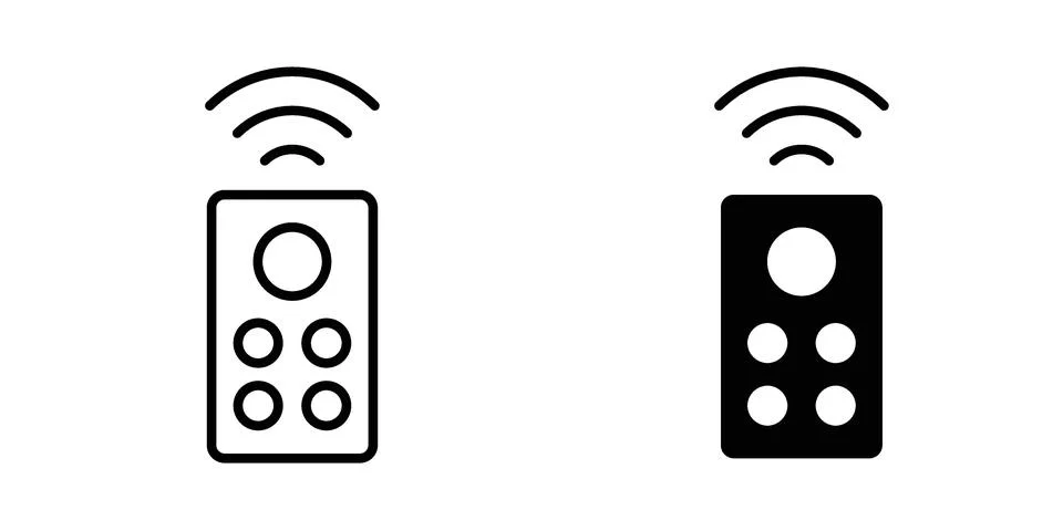 Remote control icon for design projects and web UI イラスト素材