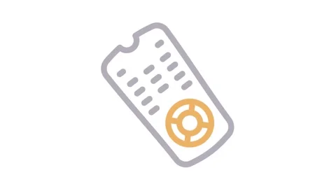 A remote control icon designed for intuitive device navigation and control. Stock Footage 334766213