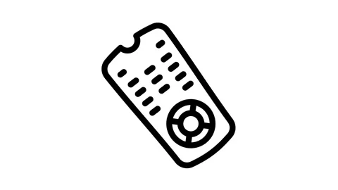 A remote control icon designed for intuitive device navigation and control. Stock Footage 334766352
