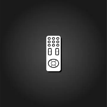 Remote control icon flat Stock Illustration