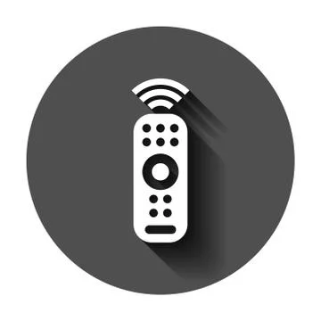 Remote control icon in flat style. Infrared controller vector illustration on 스톡 일러스트