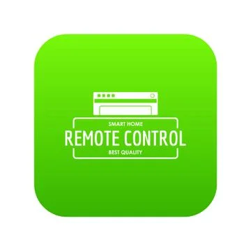 Remote control icon green 스톡 일러스트