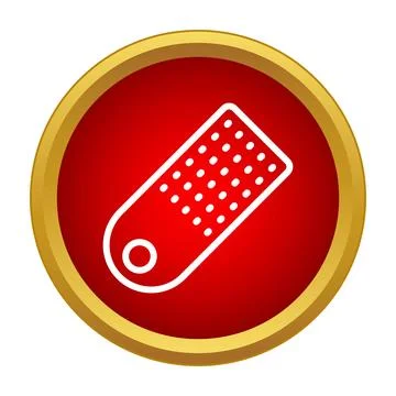 Remote control icon with red button background イラスト素材