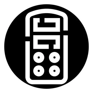 Remote control icon representing digital technology concept Stock Illustration
