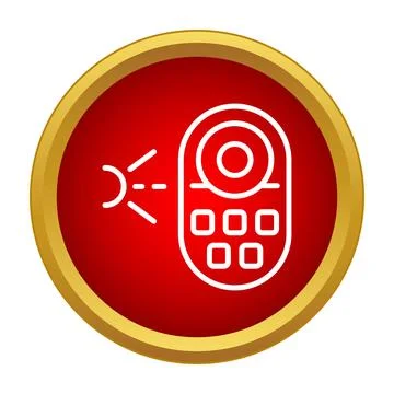 Remote control icon sending infrared signal Illustrazione stock