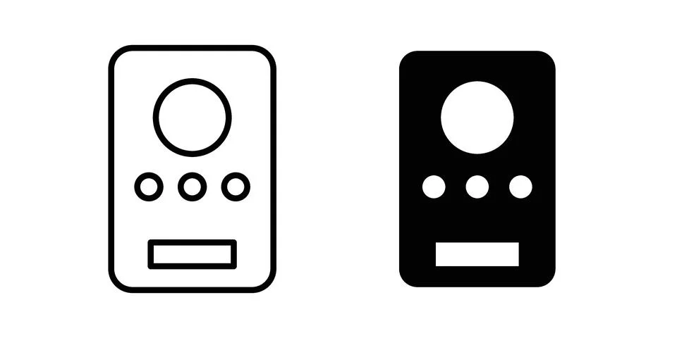 Remote control icon set modern line and solid style collection. Stock Illustration