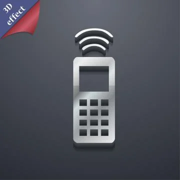 The remote control icon symbol. 3D style. Trendy, modern design with space for y 스톡 일러스트