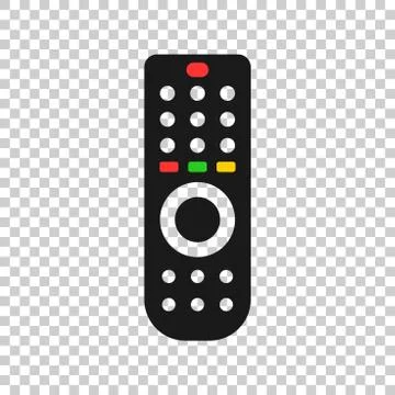 Remote control icon in transparent style. Infrared controller vector illustra Stock Illustration