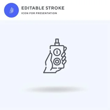 Remote Control icon vector, filled flat sign, solid pictogram isolated on white Stock Illustration