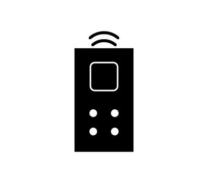 Remote control icon on white background Stock Illustration