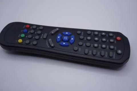 Remote control isolated on gray background Stock Photos