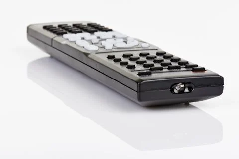 Remote control keypad black on white isolated Stock Photos