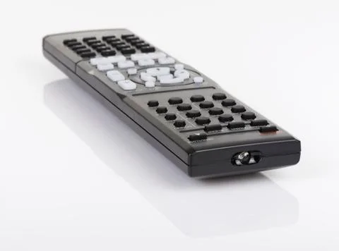 Remote control keypad black on white isolated Stock Photos