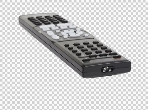 Remote control keypad black on white isolated Stock Photos