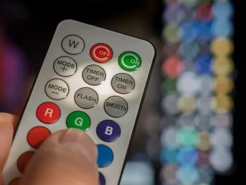 Remote Control for LED Light Technology Usage Stock Photos