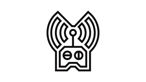 Remote control line icon animation Stock Footage 326122598