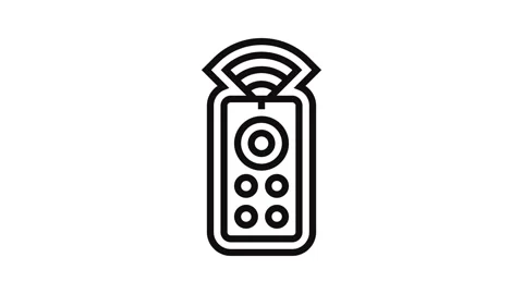 Remote control line icon animation Stock Footage 326122966