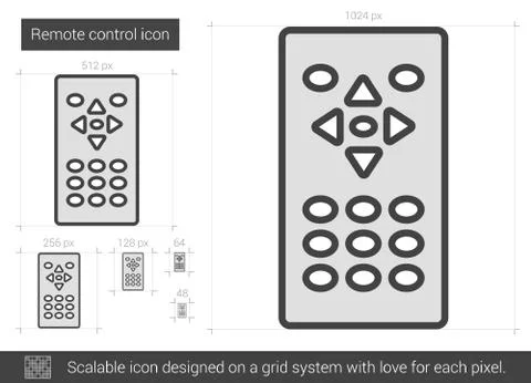 Remote control line icon Stock Illustration