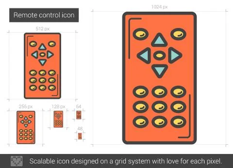 Remote control line icon Illustrazione stock
