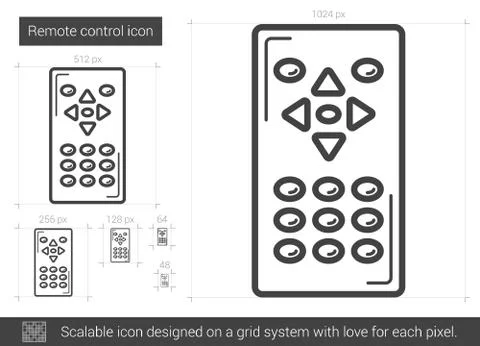 Remote control line icon Stock Illustration