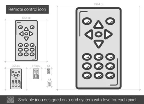 Remote control line icon Illustrazione stock