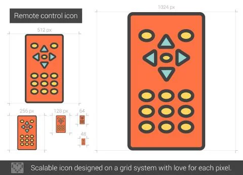 Remote control line icon Stock Illustration