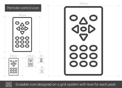Remote control line icon. Stock Illustration