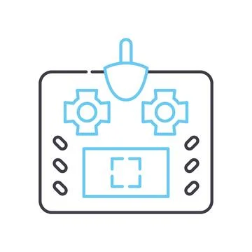 Remote control line icon, outline symbol, vector illustration, concept sign Stock Illustration