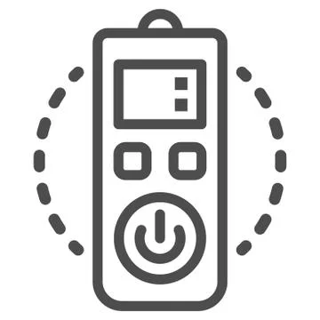 Remote Control line icon, Robotization concept, Control panel sign on white Illustrazione stock