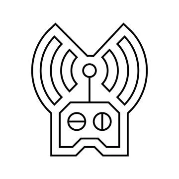 Remote control line icon vector illustration Ilustração Stock