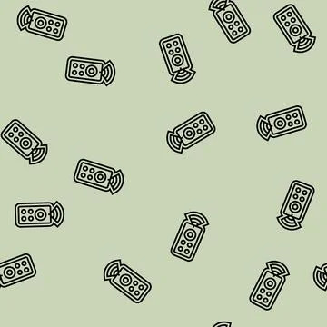 Remote control line seamless pattern Illustrazione stock