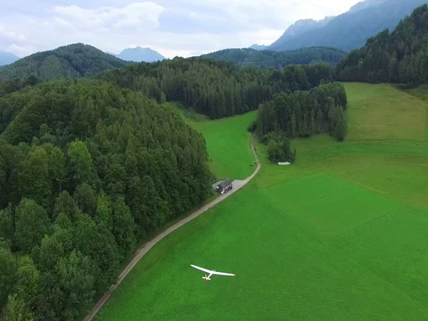 Remote control model plane flying, aerial view, RC 스톡 동영상 74162533