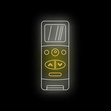 Remote control neon icon for smart home technology Stock-Illustration