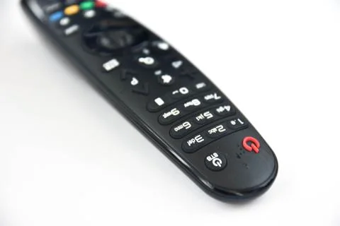 Remote control over white background. Stock Photos