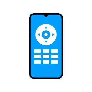 Remote control phone app design vector business tv ui technology. Remote control Stock Illustration