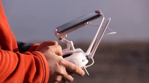 Remote control quadrocopter. Drone. 스톡 동영상 70953273