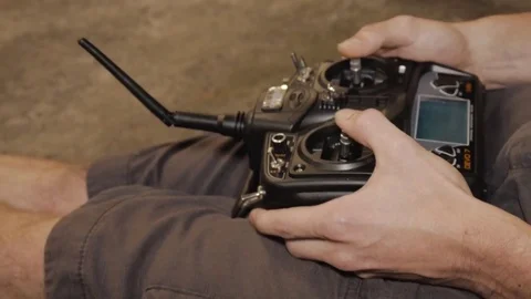 Remote control of a racing drone 動画素材 79602696