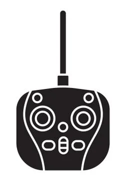 Remote control with receiver, with antenna indicator and control levers vector Stock Illustration