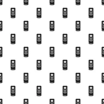Remote control seamless pattern creating technology background Stock Illustration