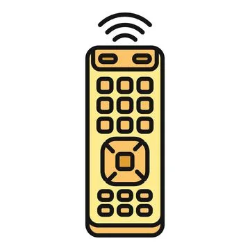 Remote control sending wireless signal for electronic device Stock Illustration