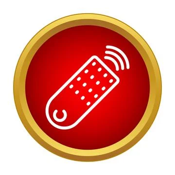 Remote control sending wireless signal as a web icon Stock Illustration