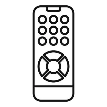 Remote control showing buttons for watching tv Stock Illustration