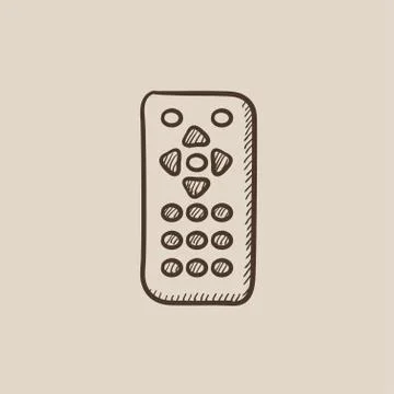 Remote control sketch icon Stock Illustration