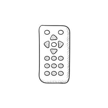 Remote control sketch icon Stock Illustration